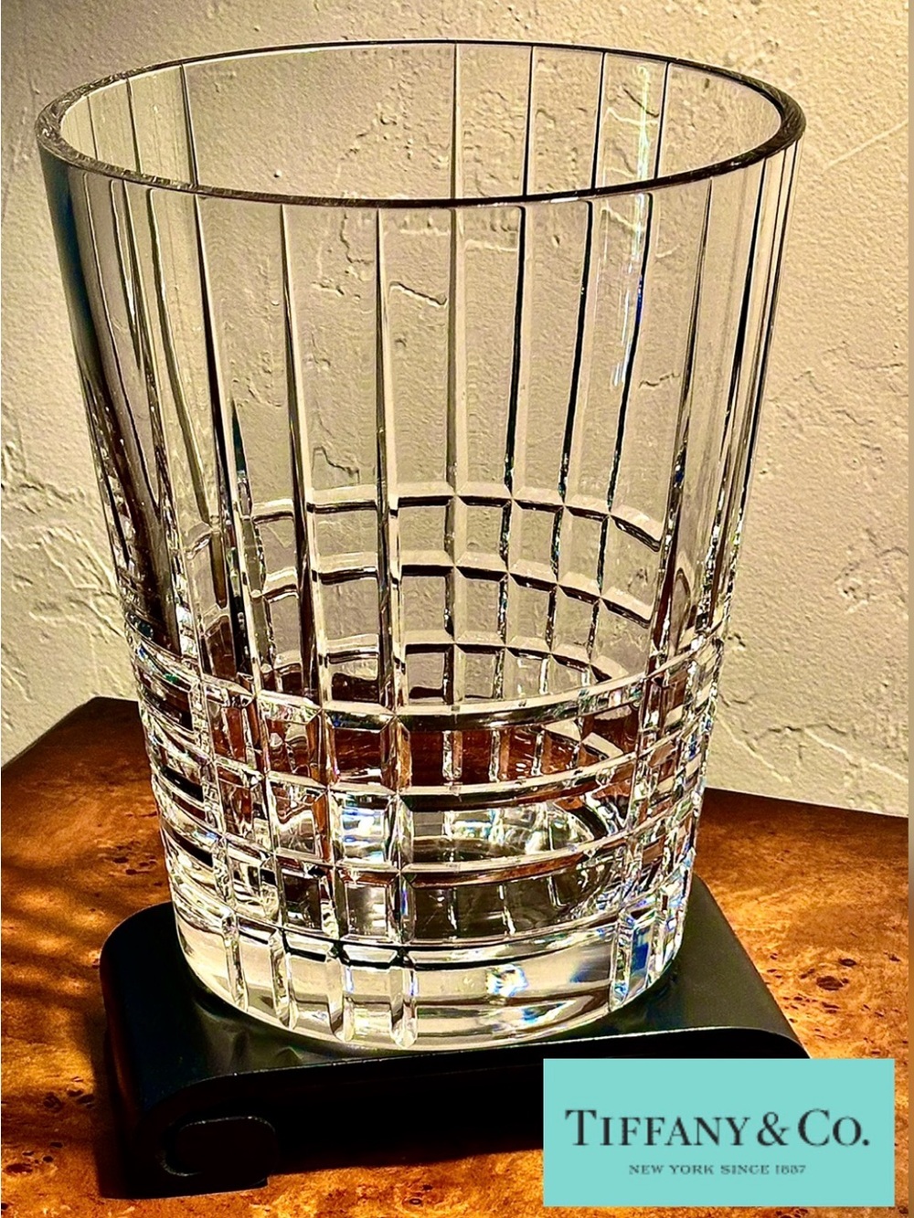 Tiffany & Co. Large Crystal Champagne Bucket - Plaid Pattern - - Picture 12 of 12